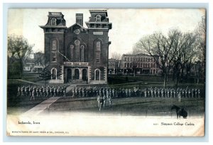 c1910's Simpson College Cadets Indianola Iowa IA Posted Antique Postcard