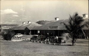 Guantanamo Bay Cuba Navy Exchange & Cars Real Photo Postcard