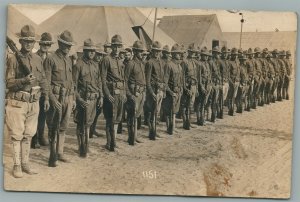 MEXICAN WAR ERA US SOLDIERS w/ RIFLES ANTIQUE REAL PHOTO POSTCARD RPPC