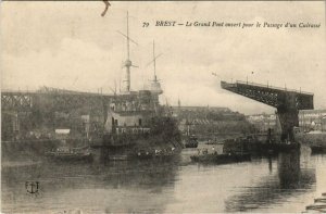 CPA BREST Le Grand Pont ouvert (143703)