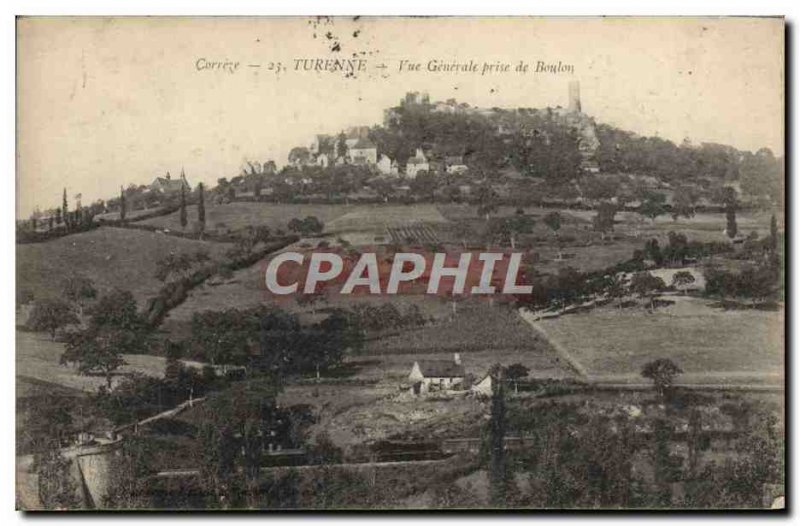 Postcard Old Turenne Vue Generale socket bolt