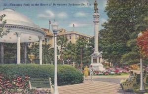 Florida Jacksonville Scene In Hemming Park 1946 Curteich