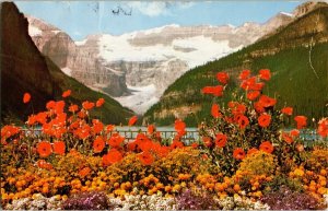 Lake Louise Victgoria Glacier Banff National Park Canadian Rockies Postcard Vtg 