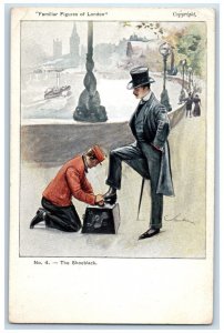 c1910's Man Shoe Cleaner Familiar Figures Of London Unposted Antique Postcard