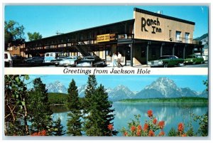 c1950 Greetings From Jackson Hole Ranch Inn Hotel & Restaurant Wyoming Postcard