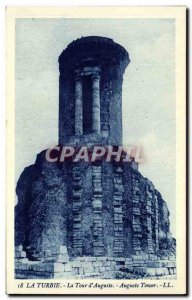 Old Postcard La Turbie The tower & # 39Auguste