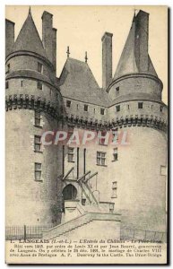 Old Postcard Langeais L & # 39Entree du Chateau