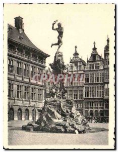 Modern Postcard Antwerpen Antwerp Market Square and Monument Brado