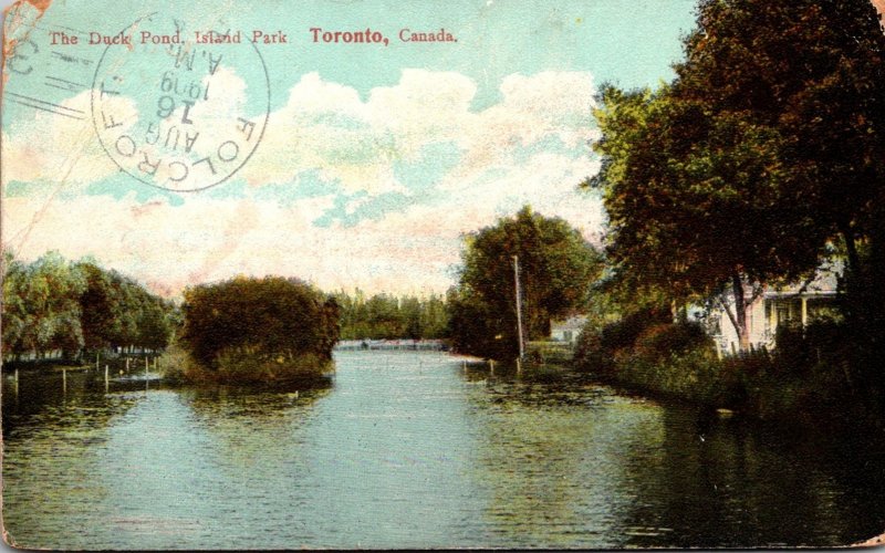 Canada Toronto Island Park The Duck Pond 1909