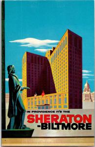 Sheraton Biltmore, Providence RI Modern MCM Style Vintage Postcard I01