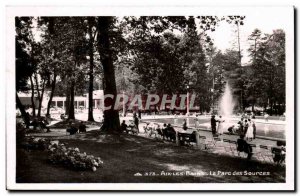 Aix les Bains - The park Sources Old Postcard