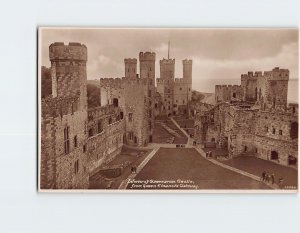 Postcard Interior of Caernarfon Castle Caernarfon Wales