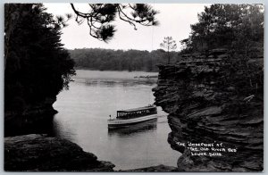 Vtg Lower Dells Wisconsin WI Josephine at Old River Bed RPPC Real Photo Postcard