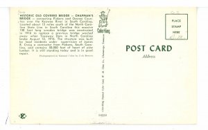 SC - Pickens County. Chapman's  Covered Bridge