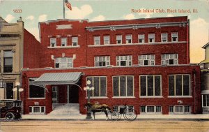 J58/ Rock Island Illinois Postcard c1910 Rock Island Club Building 97