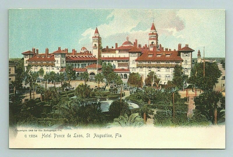 1900s Hotel Ponce De Leon St Augustine Florida Postcard 