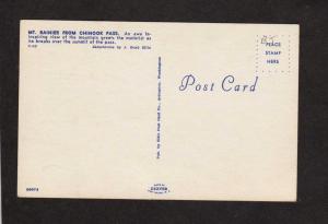 WA Mt Rainier Mount Mountain Washington State Postcard Chinook Pass