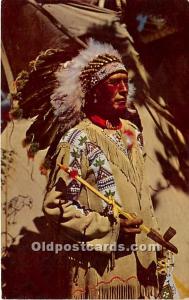 Chief Running Horse Indian Postcard
