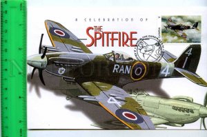 242127 GAMBIA Celebration of Spitfire PLANES 1996 year FDC