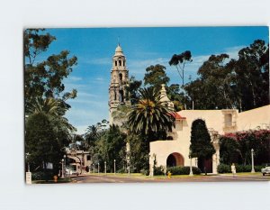 Postcard Plaza De Panama And California Tower San Diego California