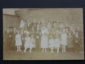 Wedding Theme (24) BRIDE & GROOM Best Man Brides Maid Flowers - Old RP Postcard