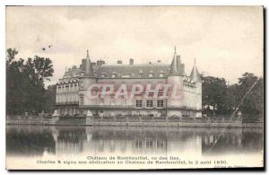 Old Postcard Chateau de Rambouillet saw Islands