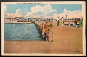 Vintage Postcard 1932 Public Dock, Seaside Heights, New Jersey (NJ)