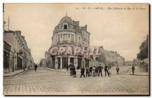 Old Postcard Laval Rue Solferino and Bahnhofstrasse Children