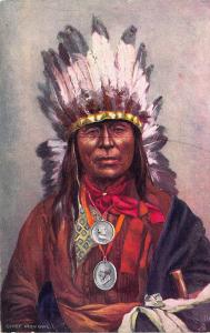 Raphael Tuck Indian Chiefs Chief Iron Owl Series I Postcard