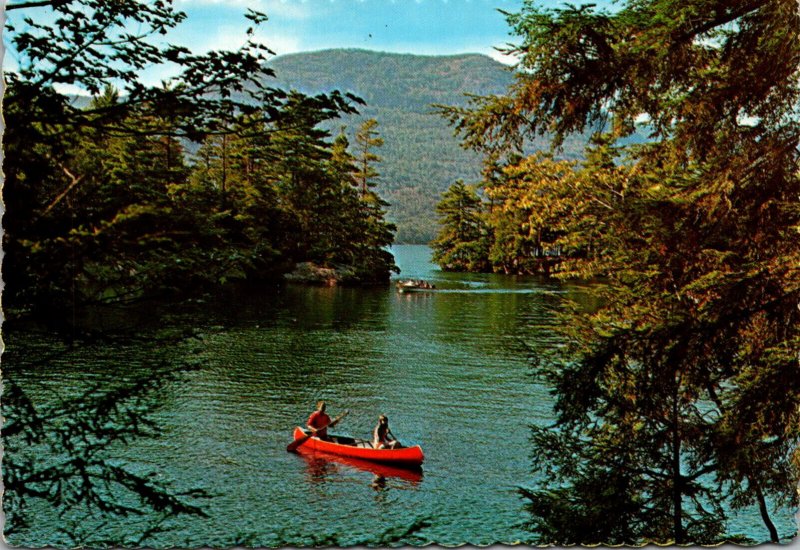 New York Lake George Canoeing On Paradise Bay