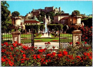 Salzburg Mirabell Gardens Austria Castle Garden Fountain Park Landscape Postcard