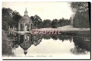 Old Postcard Chantilly Chateau L & # 39Ile D & # 39Amour