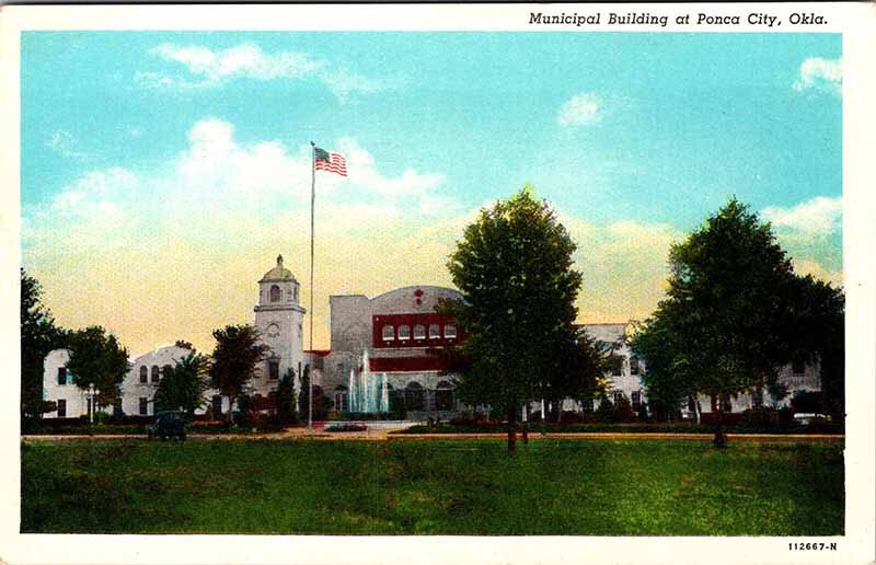 Postcard BUILDING SCENE Ponca City Oklahoma OK AN8777