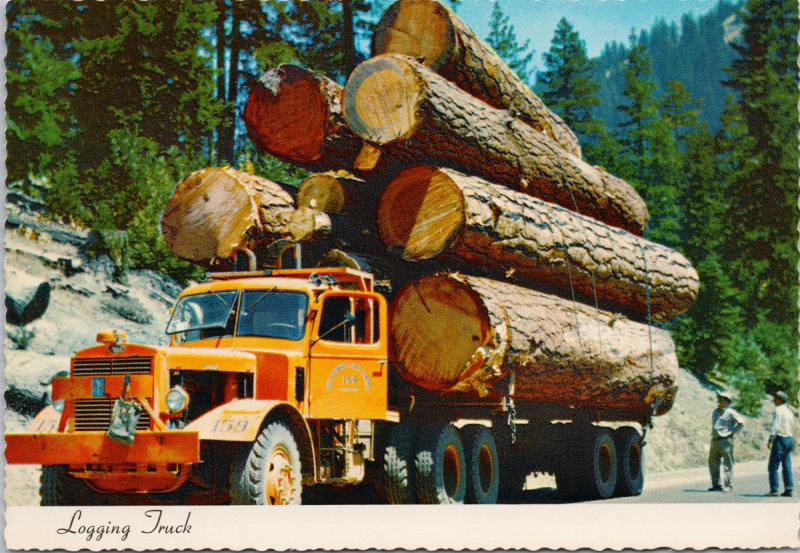 Logging Truck Full Of Big Logs Pacific Northwest Unused Vintage Postcard D55