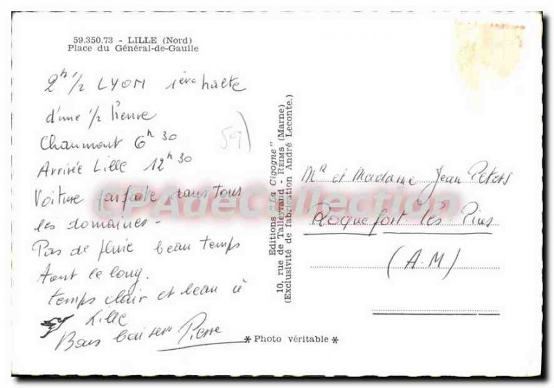 Modern Postcard Lille Place Du Generale De Gaulle