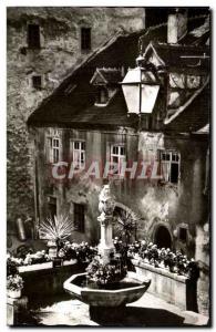 Old Postcard Meersburg Barenbrunnen
