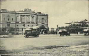 Buenos Aires Argentina Street Cars Hipodromo Argentino c1910 Postcard