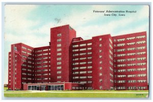 1953 Veteran's Administration Hospital Building Iowa City, Iowa IA Postcard