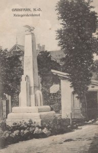 Gainfarn Bad Voslau Austria Antique Kriegerdenkmal Postcard