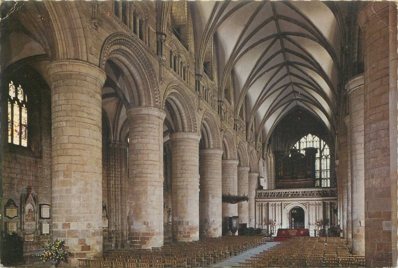 England Postcard Gloucester Cathedral interior sight view of the Nave