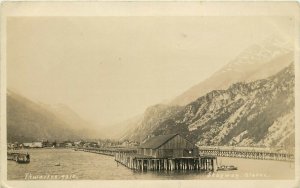 c1920 RPPC Postcard; Skagway AK Wharf & Town, Thwaites Photo 4310 Posted