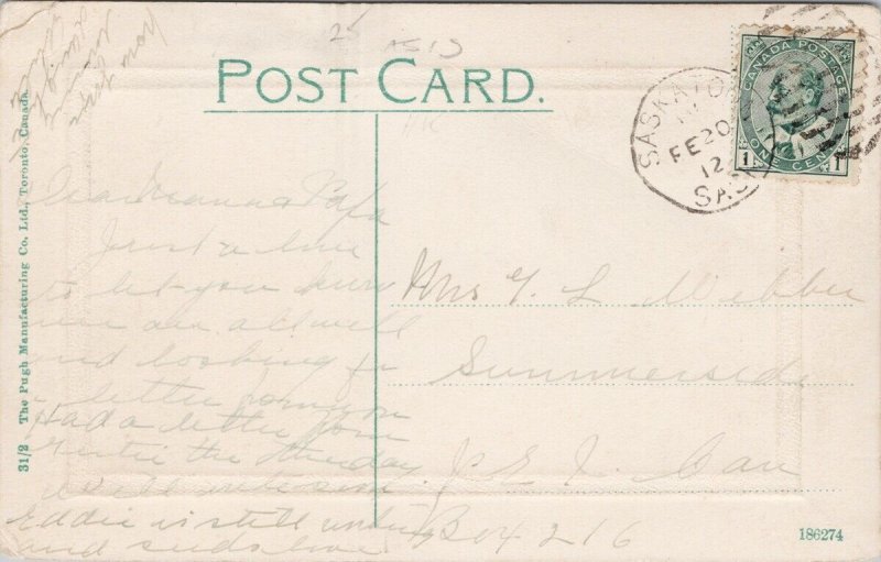 Post Office Saskatoon SK Saskatchewan c1912 Pugh Postcard H40 * as is