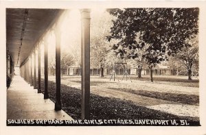J40/ Davenport Iowa RPPC Postcard c1910 Soldiers Orphans Home Cottages 338