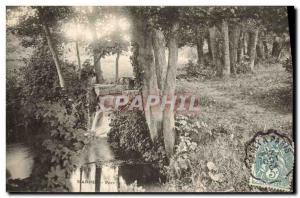 Old Postcard Villeneuve Park the Pond View ponds