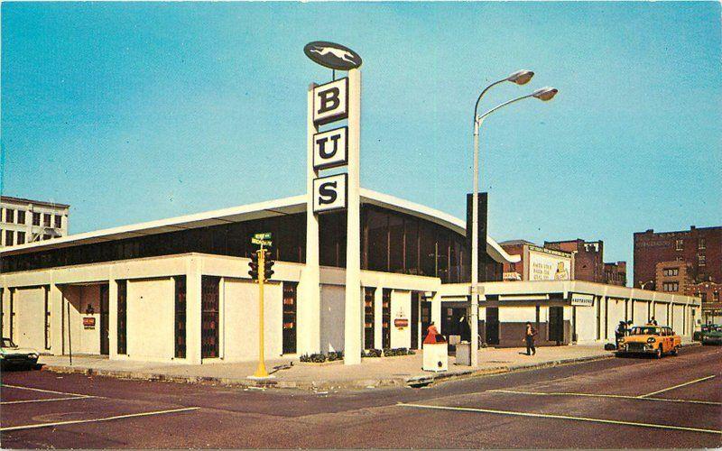 Autos Greyhound Bus Terminal 1960s Saint Louis Missouri Charmcraft 1849