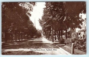 YPSILANTI, Michigan MI ~ View of HURON STREET 1911 Washtenaw County  Postcards