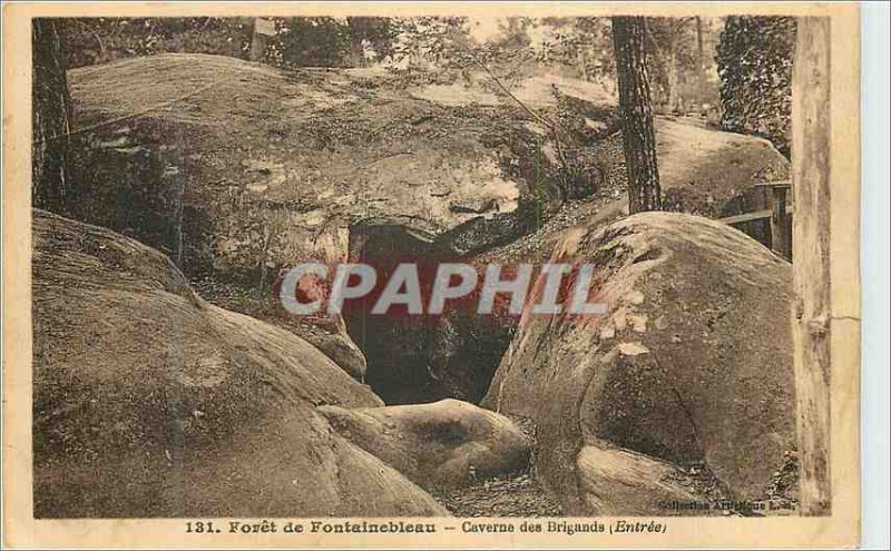 Postcard Old Forest of Fontainebleau Cave of Robbers (Entree)