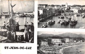 US28 postcard France Arachin St Jean de Luz harbor fishing tuna