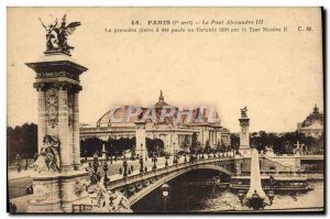 Old Postcard Paris Pont Alexandre III