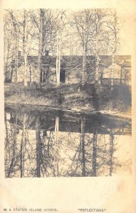 c.'07 RPPC Real Photo In the Woods, Reflections,  Staten Island,NY,Old Postcard